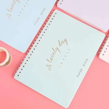 weigav Sticker Book A5, Blank Decorative Sticker Collection Photo Album, Reusable Washi Scrapbook