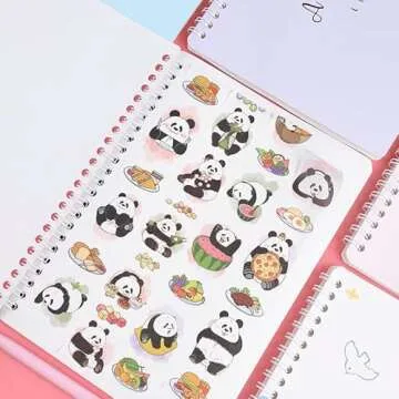 weigav Sticker Book A5, Blank Decorative Sticker Collection Photo Album, Reusable Washi Scrapbook