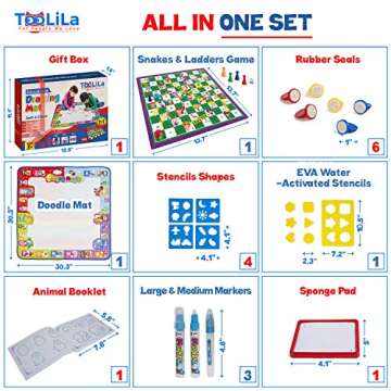 Aqua Magic Water Doodle Mat - Fun Learning for Kids