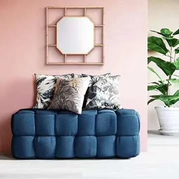 Zuo Bamboo Square Mirror in Gold for Modern Decor