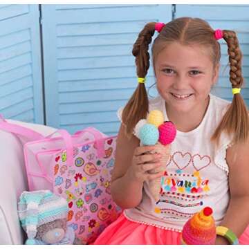 60 Acrylic Yarn Skeins with Ebook Bundle & Storage Bag