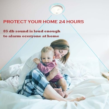 Safe and Reliable 4 Pack Smoke Detector Fire Alarms for Home Protection