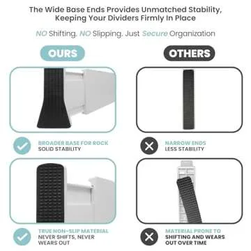 RAPTUROUS Adjustable 8" Tall Drawer Dividers - 6-Pack