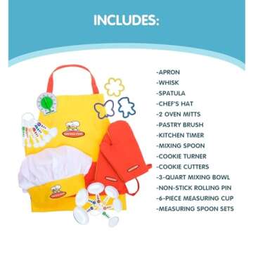 Curious Chef 27-Piece Kitchen Foundation Kit for Kids, includes Real Cooking and Baking Tools, Dishwasher Safe and Made with BPA-Free Plastic