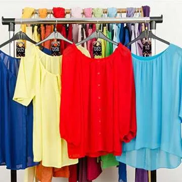 Jetec Live Plastic Number Tags, Consecutive Reusable Normal and Mirrored Image Number Tags for Live Coat Room Hanger Cards(Multicolor, 300 Pieces)