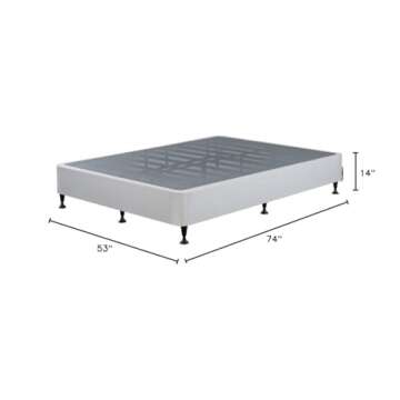 ZINUS Keenan Metal Mattress Foundation, Standing Box Spring, Headboard Brackets Included, Easy Assem...