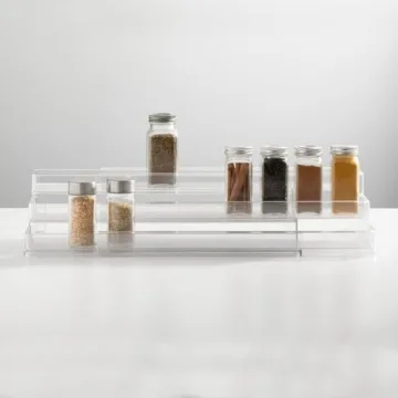mDesign Expandable Spice Rack Organizer for Kitchen