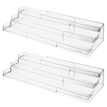 mDesign Expandable Spice Rack Organizer for Kitchen