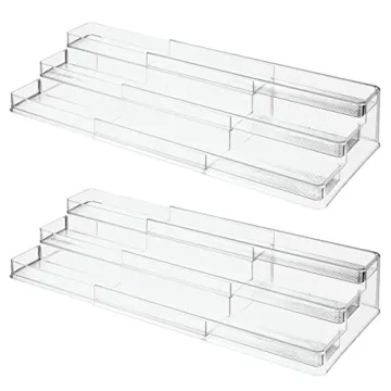 mDesign Expandable Spice Rack Organizer for Kitchen
