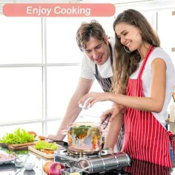 Pink Glass Pot, 1.5L(51oz) Simmer Pot, Glass Pots for Cooking on Stove, Glass Cooking Pot, Glass Simmer Pot for Stove Top,Heat Resistant Borosilicate Glass,Homemade Potpourri, Soups,Pasta