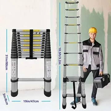 Nassboards Telescoping Ladder - Lightweight & Portable