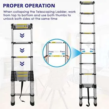 Nassboards Telescoping Ladder - Lightweight & Portable