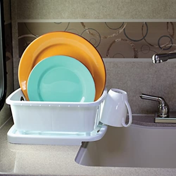 Compact Camco RV Mini Dish Drainer Tray for Small Spaces