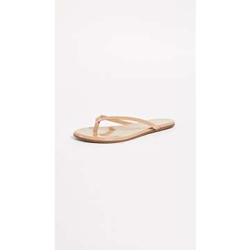 TKEES Women's Foundations Glosses Flip Flops, Coco Butter, Tan, 6 Medium US