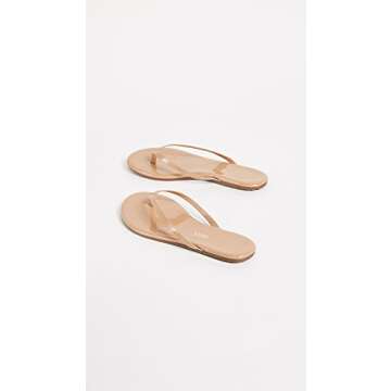 TKEES Women's Foundations Glosses Flip Flops, Coco Butter, Tan, 6 Medium US