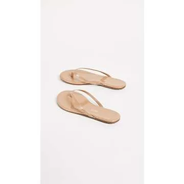 TKEES Women's Foundations Glosses Flip Flops, Coco Butter, Tan, 6 Medium US