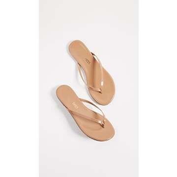 TKEES Women's Foundations Glosses Flip Flops, Coco Butter, Tan, 6 Medium US