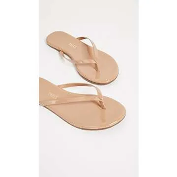 TKEES Women's Foundations Glosses Flip Flops, Coco Butter, Tan, 6 Medium US