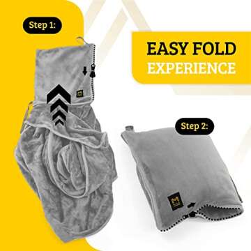 Cozy MasterManner Travel Blanket with Hoodie for Travelers