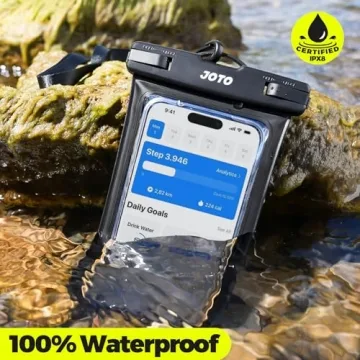 JOTO 2 Pack Waterproof Phone Pouch for Aquatic Adventures
