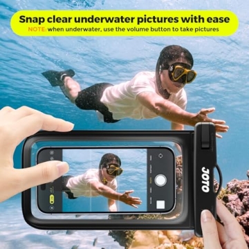 JOTO 2 Pack Waterproof Phone Pouch for Aquatic Adventures