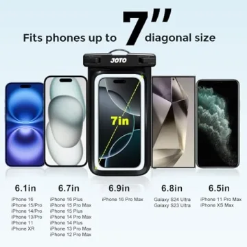 JOTO 2 Pack Waterproof Phone Pouch for Aquatic Adventures