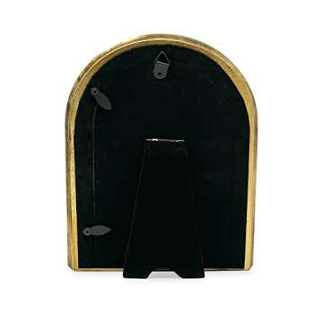 Isaac Jacobs Arc Resin Picture Frame with Gradient Design, Decorative Photo Frame, Tabletop & Wall Display, Hanging Display & Home Decor (4x6 Vertical, Gold)