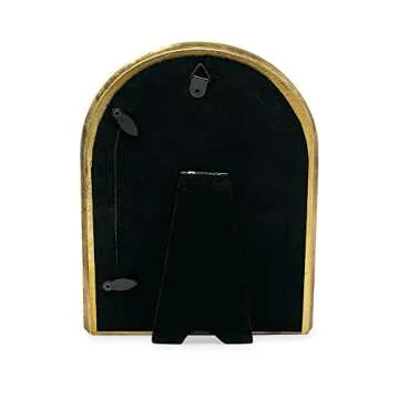 Isaac Jacobs Arc Resin Picture Frame with Gradient Design, Decorative Photo Frame, Tabletop & Wall Display, Hanging Display & Home Decor (4x6 Vertical, Gold)