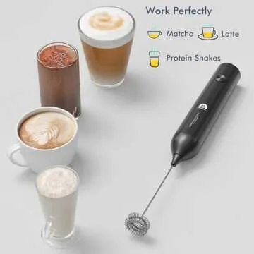 Rechargeable Milk Frother - Versatile Handheld Foam Maker