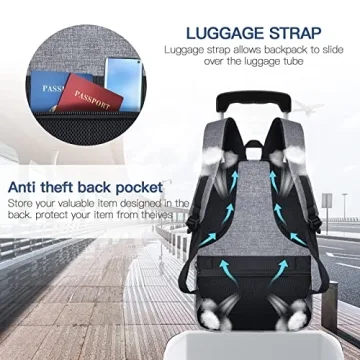 LCKPENG Large Travel Backpack for Laptops and Essentials