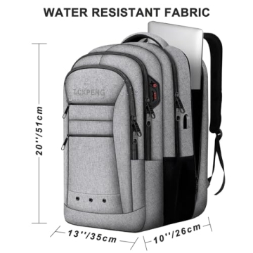 LCKPENG Large Travel Backpack for Laptops and Essentials