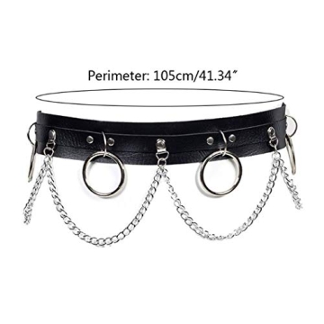 Victray Punk Waist Chain Belt Leather Body Chain for Women