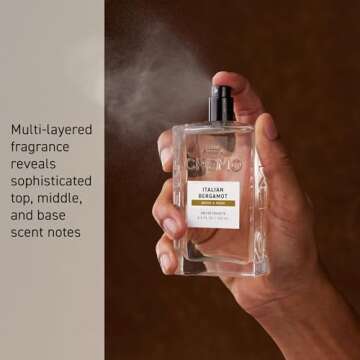 Cremo Italian Bergamot Spray Cologne For Men, A Combination of Italian Bergamot, Neroli Blossom, and Fresh Vetiver, 3.4 Fl Oz