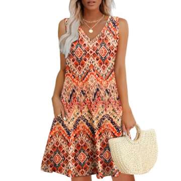 WIHOLL Boho Dresses for Women - Summer Sundresses with Pockets