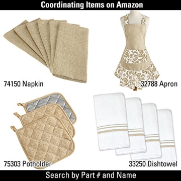 DII Cleaning Collection Soft Highly Absorbent Microfiber, Dishcloth Set, 12x12, Taupe, 6 Piece