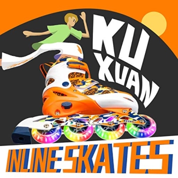 Kuxuan Adjustable Inline Skates for Kids Illuminating Fun