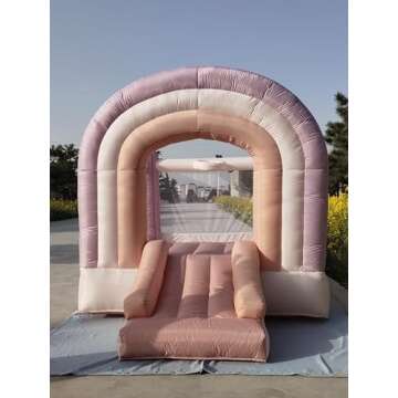 Dream Castle Bounce House,Bounce House with Slide,Toddler Bouncy House with Blower for Indoor/Outdoor,8 ft L x 6 ft W,Ideal Gifts for Kids