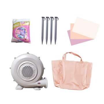 Dream Castle Bounce House,Bounce House with Slide,Toddler Bouncy House with Blower for Indoor/Outdoor,8 ft L x 6 ft W,Ideal Gifts for Kids