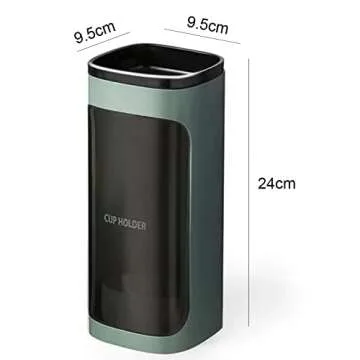 Sharemee Wall Mount Paper Cup Dispenser, Pull Type Cup Holder Fit 3oz - 5oz Disposable Small Cups, Bathroom Cup Dispenser for Home Hospital Office Gym (Green)