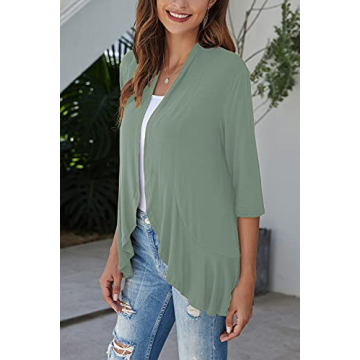 Bluetime Women Casual Lightweight Open Front Cardigan