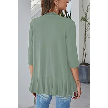 Bluetime Women Casual Lightweight Open Front Cardigan