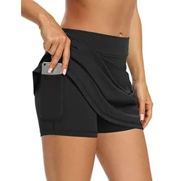 LouKeith Tennis Skirts for Women Golf Athletic Activewear Skorts Mini Summer Workout Running Shorts ...