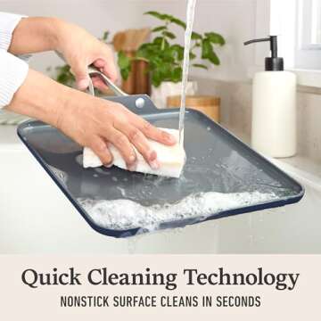 Calphalon® Premier Ceramic Nonstick 11" Square Griddle - Midnight Blue