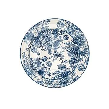 Godinger Dinnerware Set Banbury Porcelain Dinner Plate, Salad Plate, Soup Bowl - 12 Piece Set