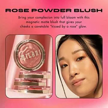Milani Rose Powder Blush - Blossomtime Rose (0.6 Ounce) Cruelty-Free Blush - Shape, Contour & Highlight Face with Matte or Shimmery Color