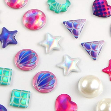 AUGSUN 240 Sparkling Sticker Earrings Fun 3D Gems Glitter