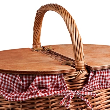 Country Vintage Picnic Basket for Two Delightful Gifts