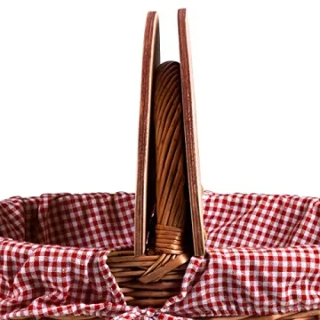 Country Vintage Picnic Basket for Two Delightful Gifts