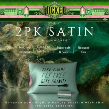 Wicked Elphaba & Glinda Silky Satin Pillowcase Set