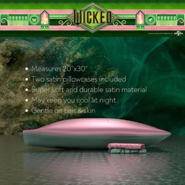 Wicked Elphaba & Glinda Silky Satin Pillowcase Set